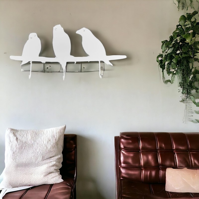 ROCKING GIFTS Weifl Pajaros Wall-Mounted Coat Rack with 3 Hooks