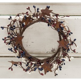 CWI Gifts Colonial Mix Pip Ring with Rusty Stars, 4 by 8-Inch