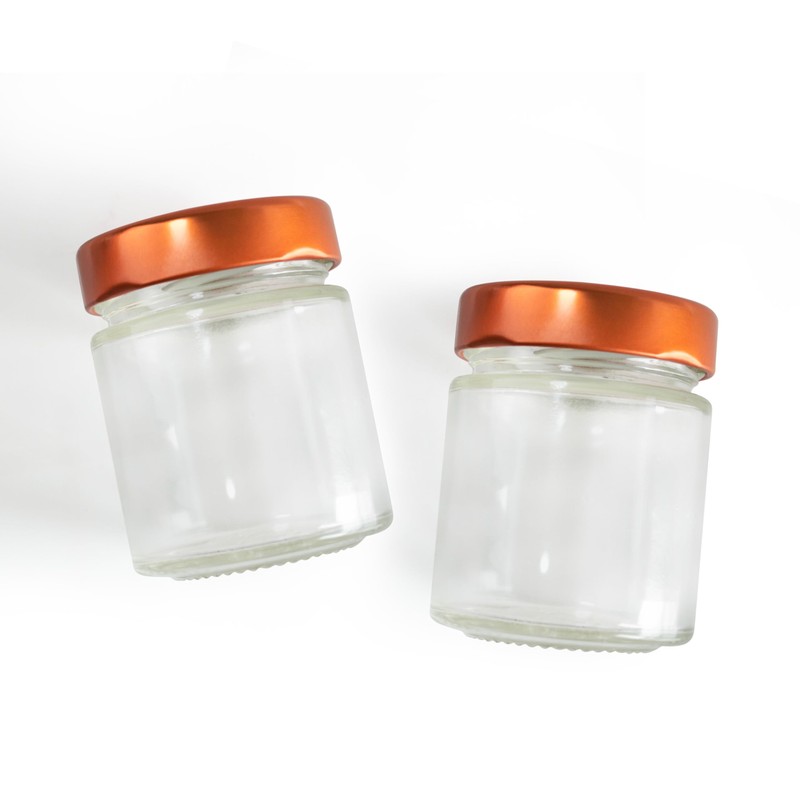GPK4ALL 5oz Glass Jar with Metal Lids, Pack of 12