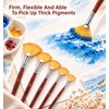 12 Pcs Fan Paint Brush, Fan Brush for Painting