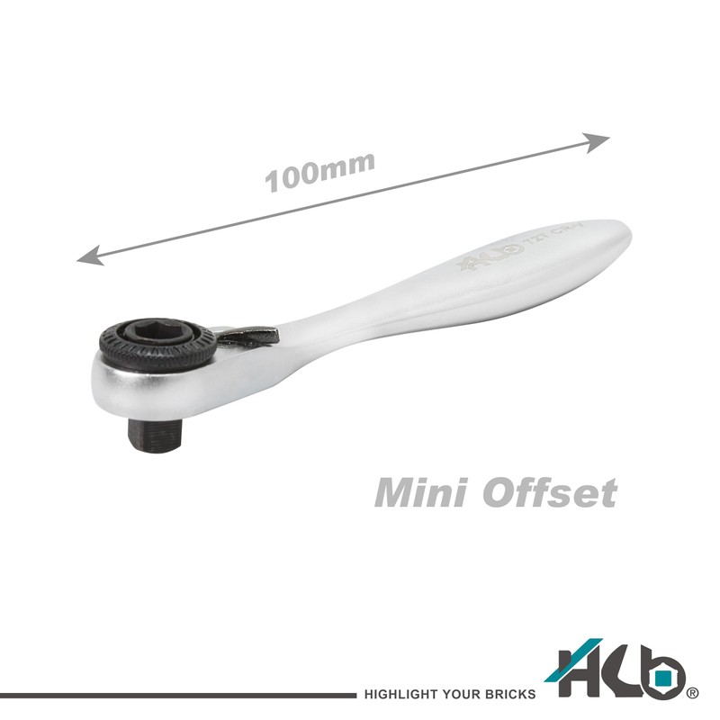 H Mini 72-Tooth Reversible Ratchet Handle 1/4" Drive & Magnetic