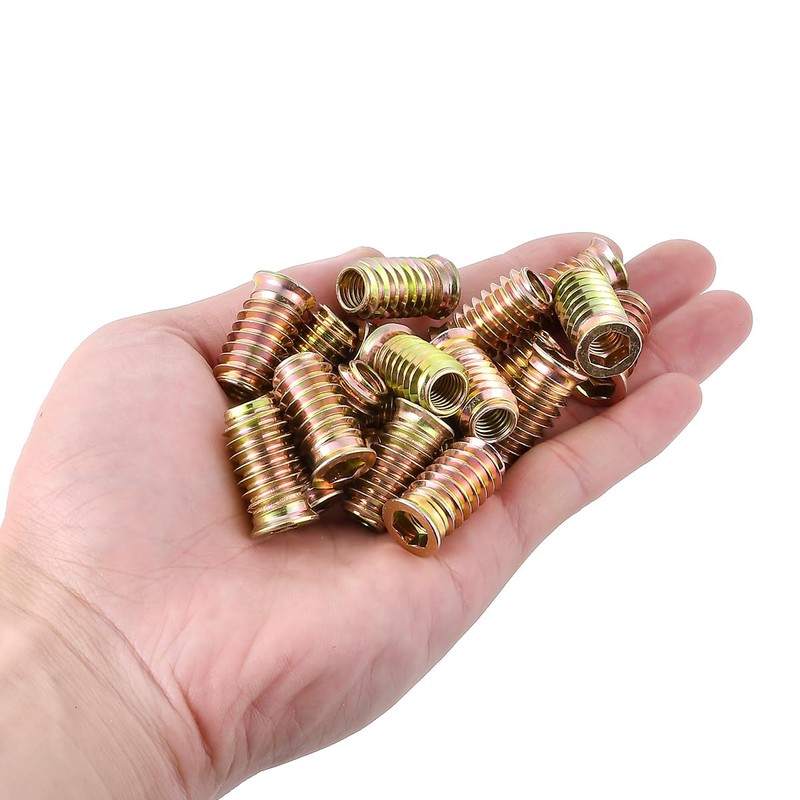 Xrfoiniu 50 Pieces 5/16 Threaded Inserts for Wood Insert Nut