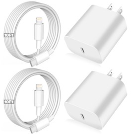 WILLTOP iPhone Fast Charger,Apple Charger Super Quick iPhone Charger Fast Charging,2Pack 10FT Long Type-C to Lightning Cable Cord USB C Wall Charger Block Adapter for iPhone 14 13 12 11/13Pro Max/12Mini/XS/XR