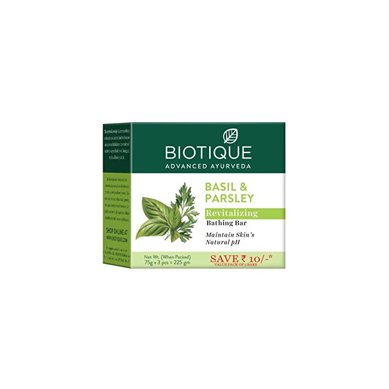 Biotique Bio Basil and Parsley Body Revitalizing Body Soap, Pack