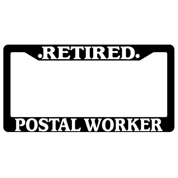 Sec13 Frames Black License Plate Frame Retired Postal Worker Auto
