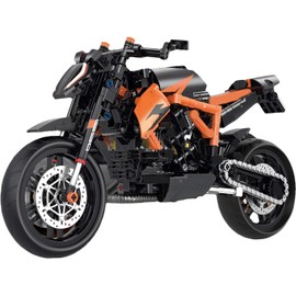 NUOJIAYING Technik Motorcycle Building Blocks for Superduke 1290R, 579 Pieces Clamping Blocks Technology Super Motorcycle, Technology Motorcycle Model Compatible with Large Brands