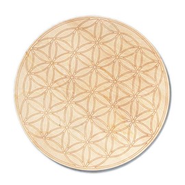 Flower of Life Wood Crystal Grid Altar Chakra Crystal Healing Sacred Geometry Metatron's Cube Witchcraft (B)