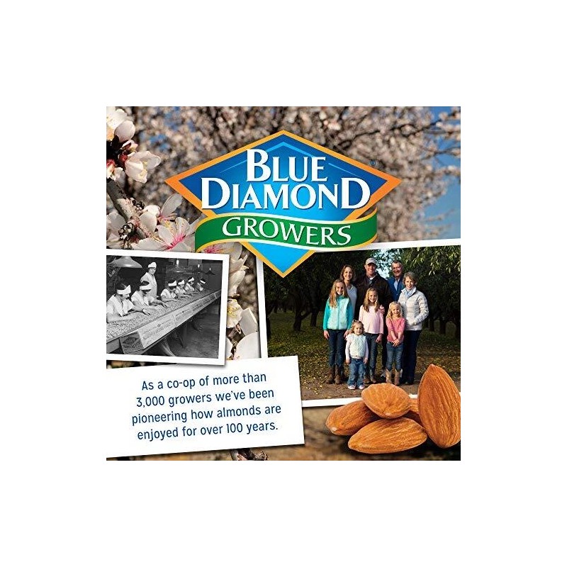 Blue Diamond 40 Ounce Whole Natural Raw Snack Almonds Gluten