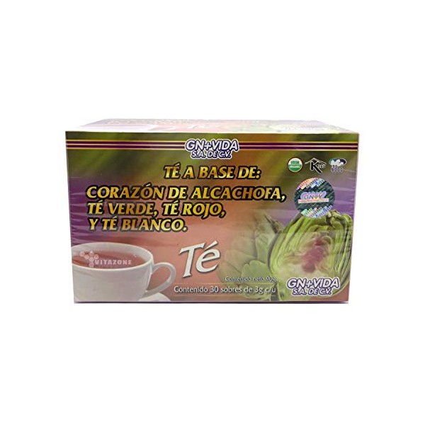 1 Box/Caja Alcachofivida Artichoke TEA- Box with 30 tea bags / Caja con 30 sobres de te