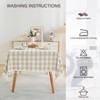 JIALE Checkered Table Cloth Square Cotton Linen Fabric Gingham Tablecloth