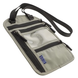 Healeved Stylish Travel Neck Pouch RFID-Blocking Passport Holder Card Wallet for Women Essentials