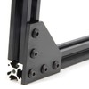 Zeberoxyz 4 Pieces Black L-Shaped Corner Angle Plate with 20