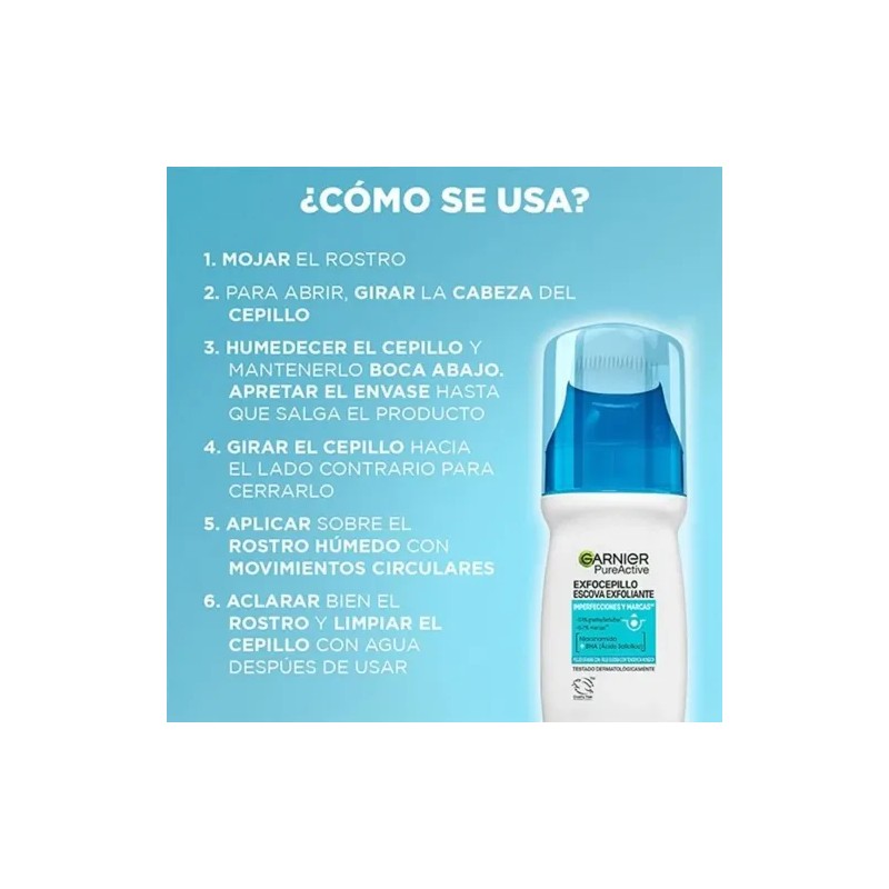 Escova Exfoliante Exfocepillo Garnier Pure Active 150 Ml