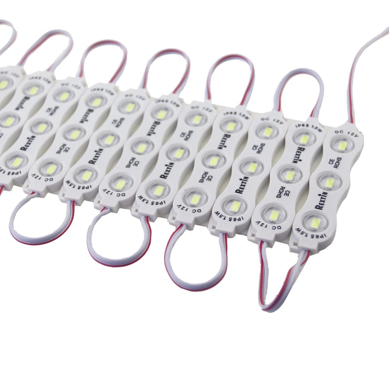 REXTiN Super Bright 200pcs 3 LED Module Storefront Lights Blue