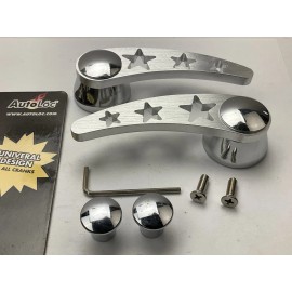 Autoloc AUTDNWC004 Window Crank Handle, Billet "Star" Door & Window Crank (Pair)