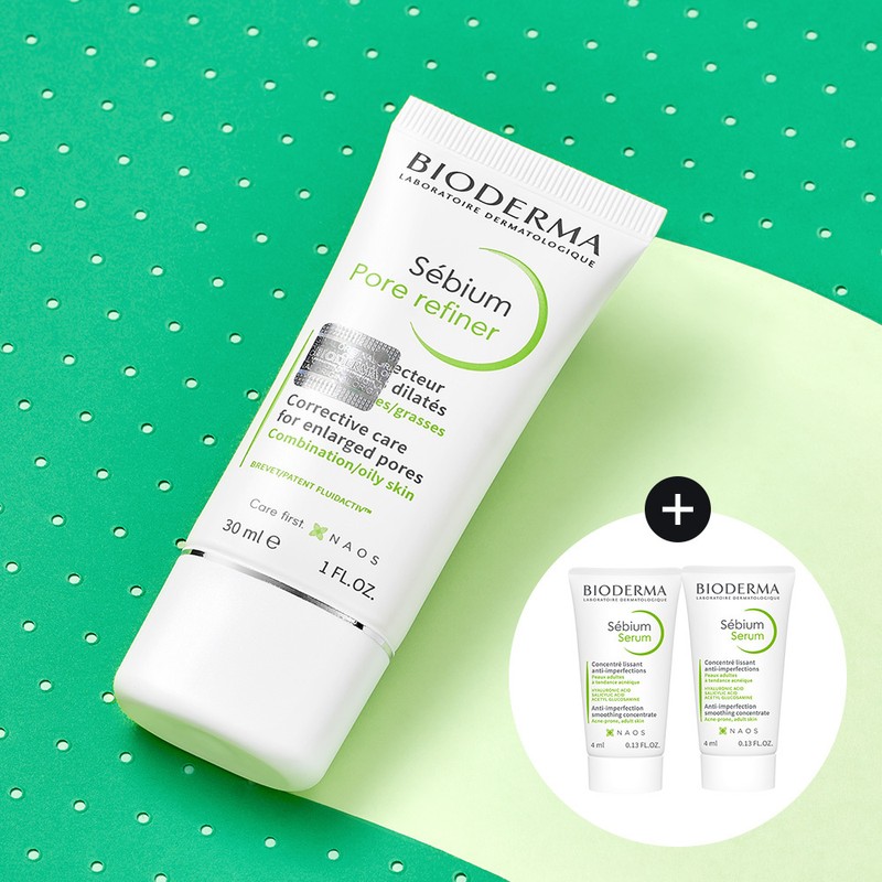 Bioderma Sebium Pore Refiner 30ml Set (+Sebium Serum 4ml*2) -
