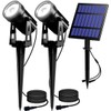 T-SUN 2W Solar Spotlights, LED Solar Powered Landscape Lights Outdoor