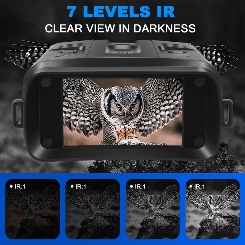 Night Vision Goggles - 4K Night Vision Binoculars with 10X