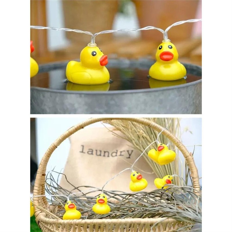 LED String Light Cute Mini Yellow Duck Animal Light String