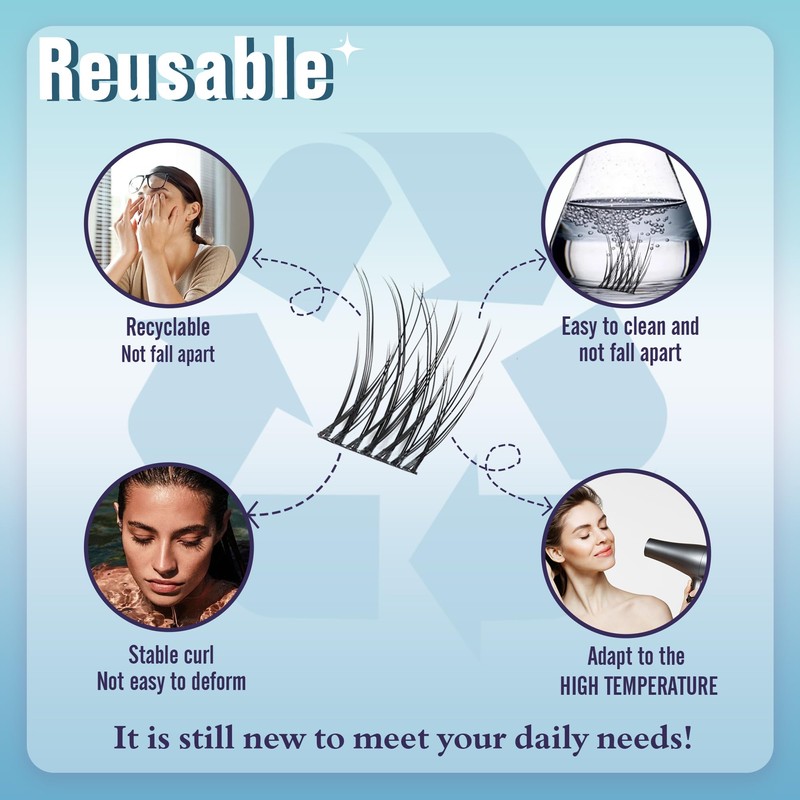 LANKIZ Lash Clusters Kit With Bond and Seal Natural Wispy