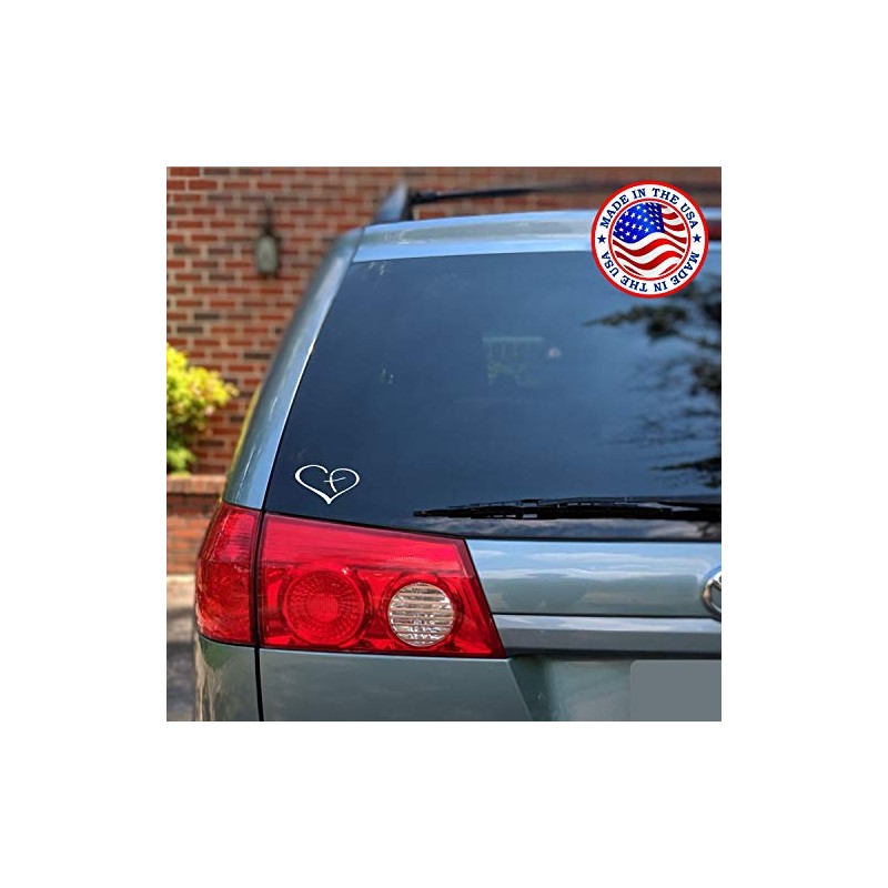 Sunset Graphics & Decals Heart with Cross Car Decal Sticker