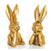 Logbuch-Verlag 2 Gold-Coloured Easter Bunnies Pair 17 cm Easter Decoration