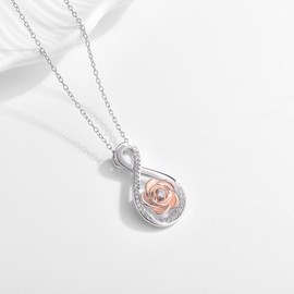 Shuxin Mum Gifts from Daughter Son, Infinity Pendant Mum Necklace for Women Mother Gifts for Mum, Christmas Birthday Mothers Day Present