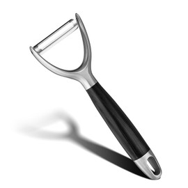 KULUNER [Upgraded] 304 Stainless Steel Multi-Function Kitchen Peeler - With Solid Wood Handle, Sharp & Durable Blade, Effortlessly Peels Vegetables and Fruits, Essential Kitchen Tool