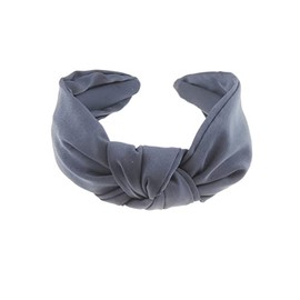 Ladies Top Knot Chiffon Evening Wedding Bridal Headband Alice Band (Navy)