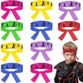 ZOIIWA 48Pcs Colorful Karate Themed Headbands for Kids' Birthday Party Favors and Decorations