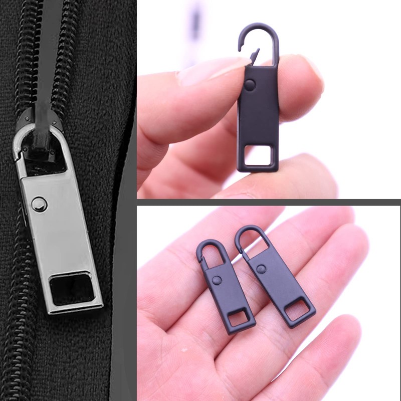 Urmspst Zipper Pull Replacement (Upgraded), 16 Pcs Detachable Zipper Pull