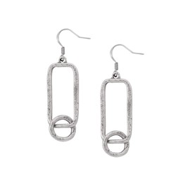 DANFORTH “Road Trip” Wire Earrings for Women, Bold Open-Style Boho Dangle Earrings Exuding Effortless Elegance for the Adventurous Spirit, Made in the USA with Pewter & Surgical Steel, 1 5/8”