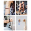 Pack of 6 Key Rings with Writeable Labels, Wrist Coil