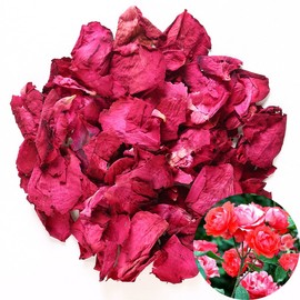 TooGet Dried Natural Real Red Rose Petals Organic Dried Flowers Wholesale Best for Wedding Decoration, Bathroom, Body Wash, Foot Wash, Tea, Baking, Potpourri, Crafts - 60 g
