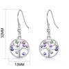 Philip Jones Silver Plated Chakra Tree of Life Drop Earrings