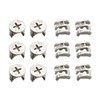 Samcos 12 Pieces Furniture Cam Lock Fittings 15mm Diameter Furniture