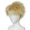 Short Blonde Wig Men Blonde Cosplay Wigs with Bangs Anime