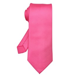 Medsuo Classic Mens Solid Ties Formal Neck Tie for Business Wedding Interview Office Wear - Rose