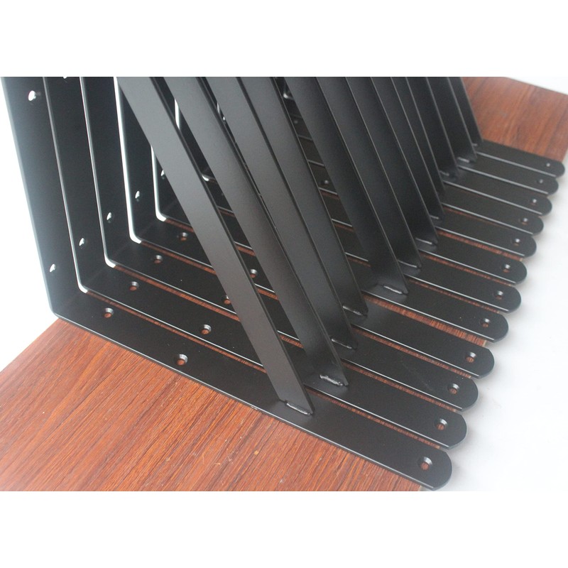 12 Pack L18" x H 12" Black Heavy Duty Shelf