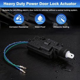 Riloer Universal Heavy Duty Power Door Lock Actuator 2 Wires, Car Door Lock Actuator, Motor Door Lock Actuator for Most 12V Vehicles, Car Motor Universal Heavy Duty High Power Door Lock Actuator