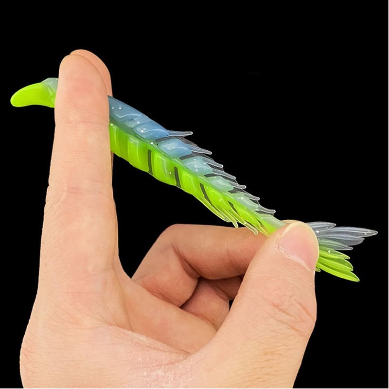 FOLANDO 7PCS Soft Fishing Lures, Plastic Baits Kit Artificial Baits