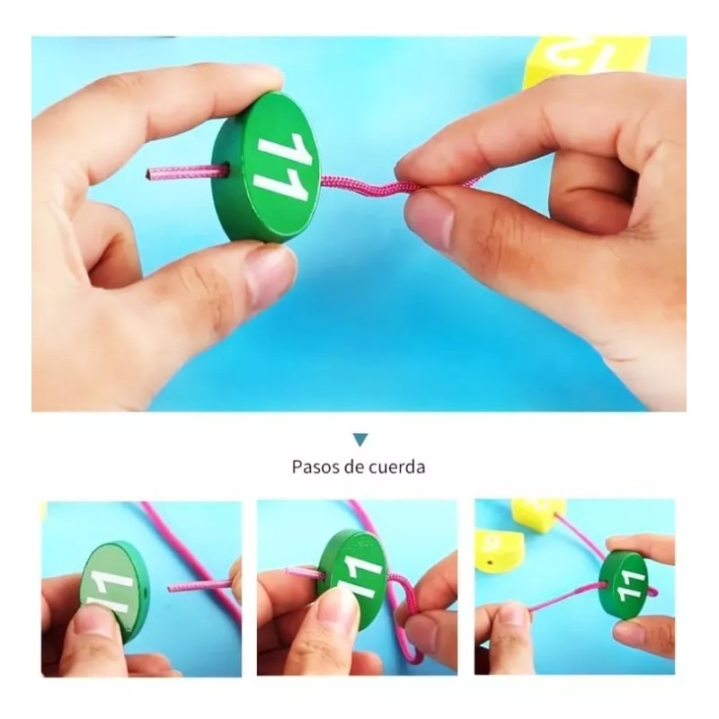 IDECOR Reloj Didáctico Madera Con Números Educativo