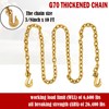 Chain Binder 3/8" -1/2", G70-3/8"×10ft Chains, 2 Binders and 2