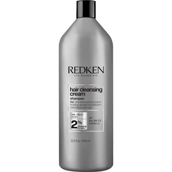 Redken Detox Shampoo, Clarifies and Removes Buildup and Polution, Reduces Excess Oil, Strengthens Hair Cuticle, pH Balanced Formula, For All Hair Types, Hair Cleansing Cream, 33.8 fl.oz./1000ml