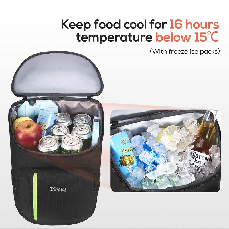 TOURIT Cooler Backpack 28 Cans Lightweight Insulated Backpack Cooler Leak-Proof