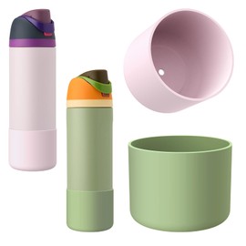 yoelike Silicone Water Bottle Boot for Owala 24 oz 32 oz 40 oz, 2PCS Anti-Slip Protective Sleeve for FreeSip/Twist/Flip, Watter Bottle Accessories, Bottom Bumper Cover, Dishwasher safe, BPA Free