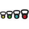 OLIXIS 4-Piece Kettlebell Set, Wide Grip Kettlebell Exercise Fitness Weight