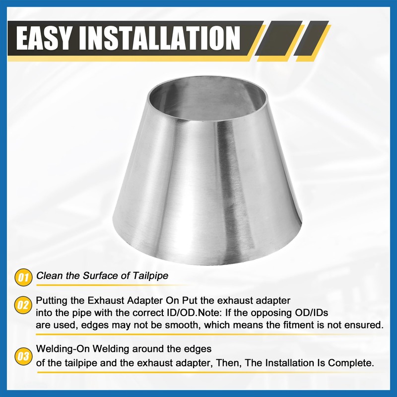 A ABSOPRO Car Mandrel Exhaust Bend Elbow Pipe 304 Stainless