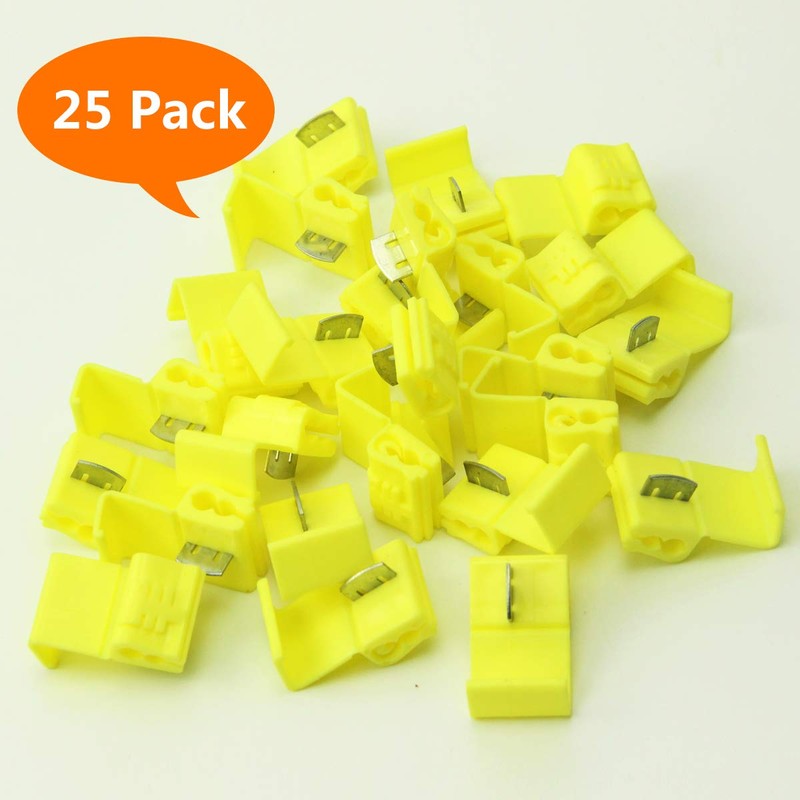 Leadrise 125 Solderless Quick Splice Snap Wire Connector, 50 pcs