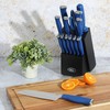 Oster Langmore 15-Piece Stainless Steel Cutlery Knife Block Set with